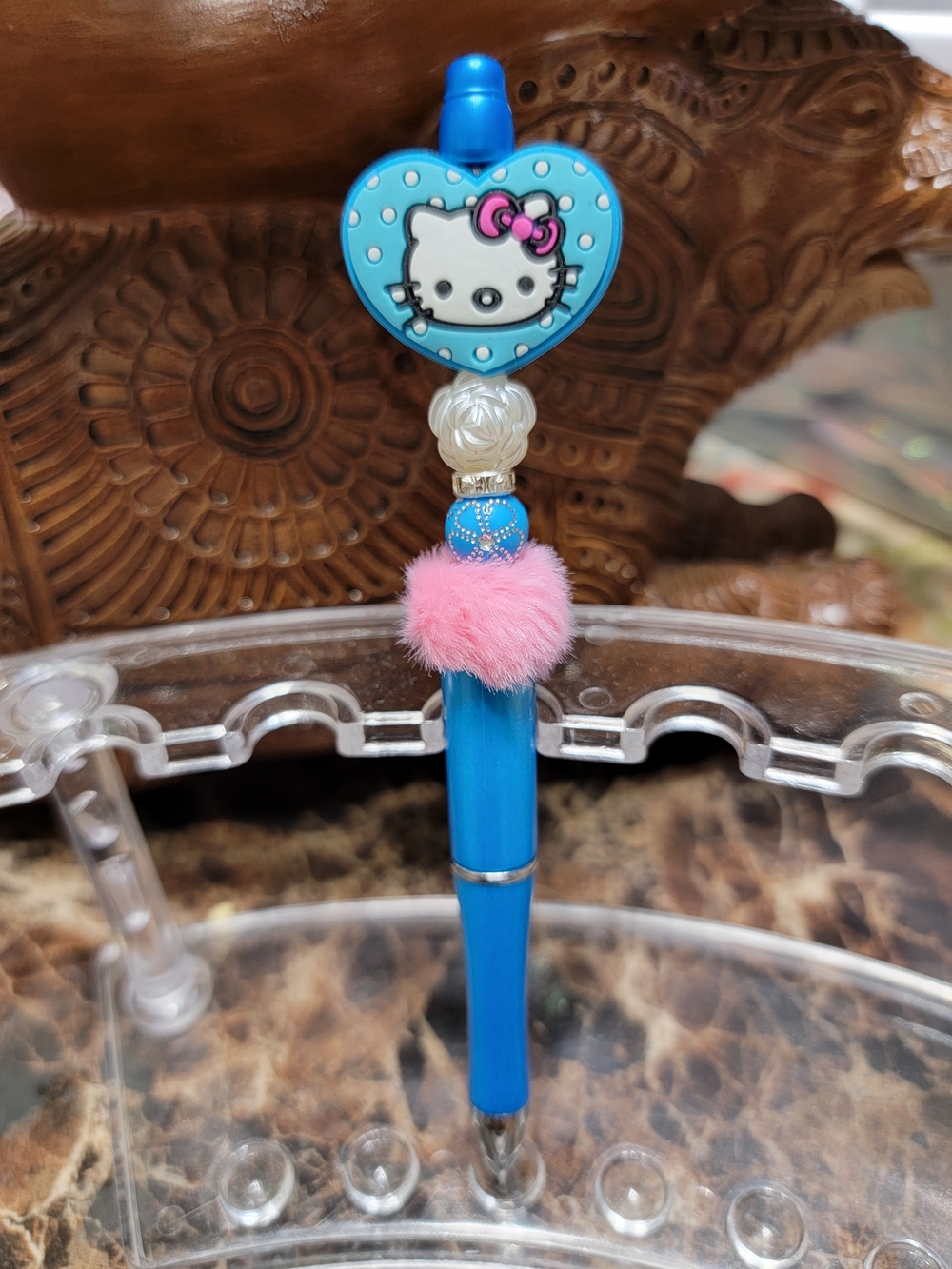 Hello Kitty Blue and Pink Novelty Pen - Women Accessories